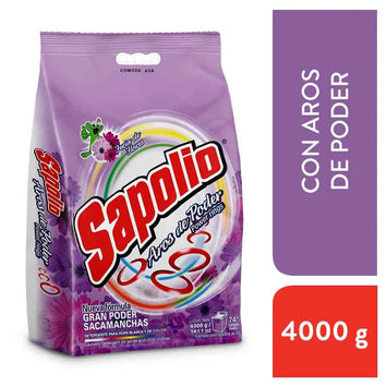 Detergente en Polvo Sapolio Floral 4Kg