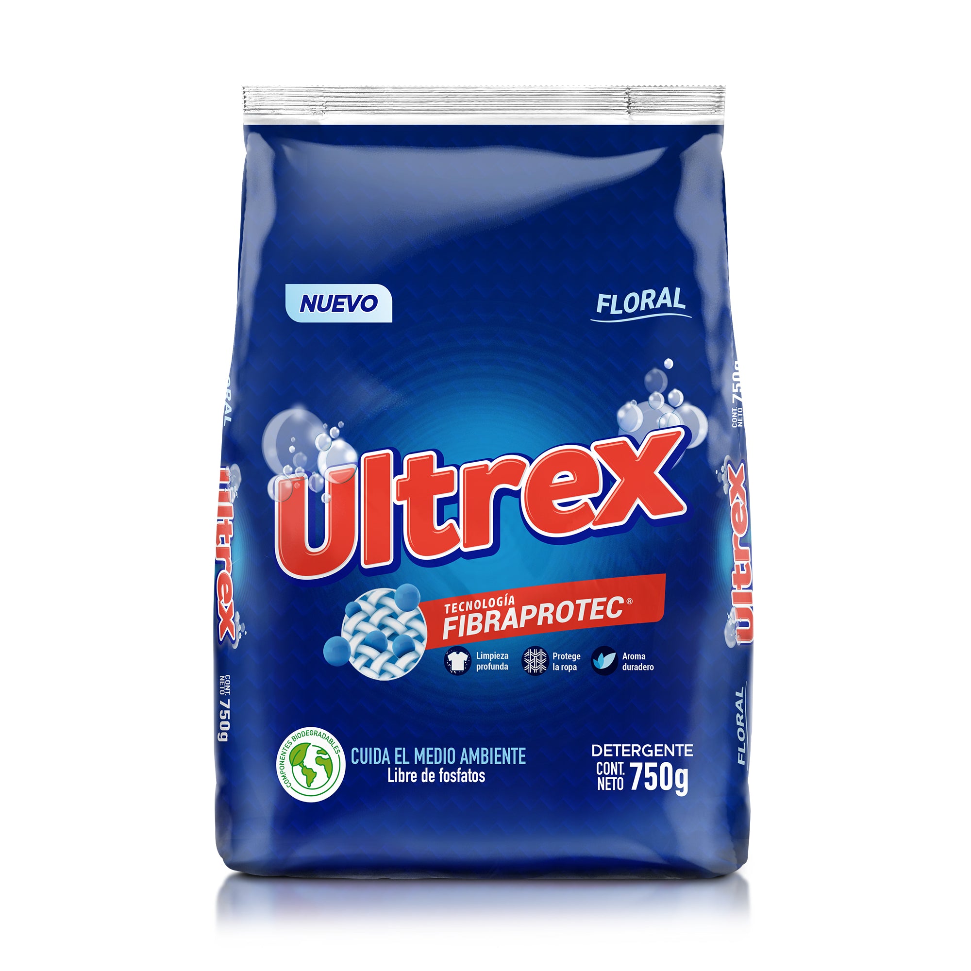 Detergente en Polvo Ultrex Floral 750G