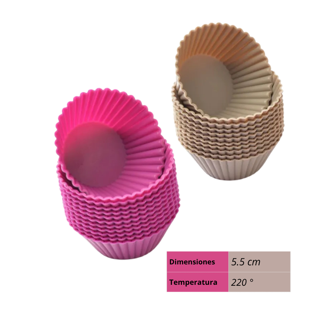 Capacillos de Silicona Press Redondo Set 24un.