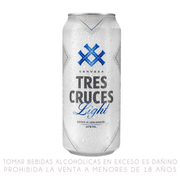 Cerveza Tres Cruces Light Lata 473 ml