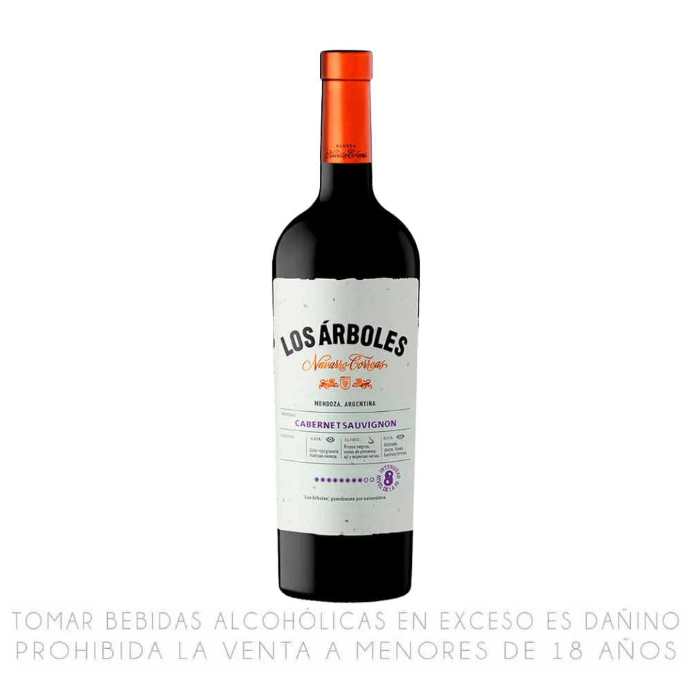 Vino Tinto Cabernet Sauvignon Los Árboles Botella 750 ml