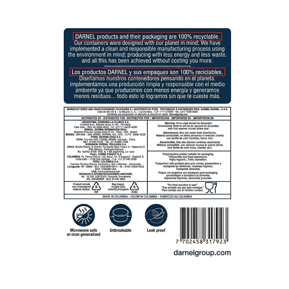 Envase Ajicero Transparente Descartable Darnel con Tapa 1 oz Paquete x 25un.