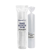 Envase Ajicero Transparente Descartable Riacorp con Tapa 2 oz Paquete x 100un.