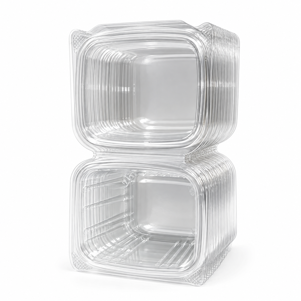 Envase Bisagra Pamolsa Pet con Tapa Baja 16 oz Paquete x 25 un.