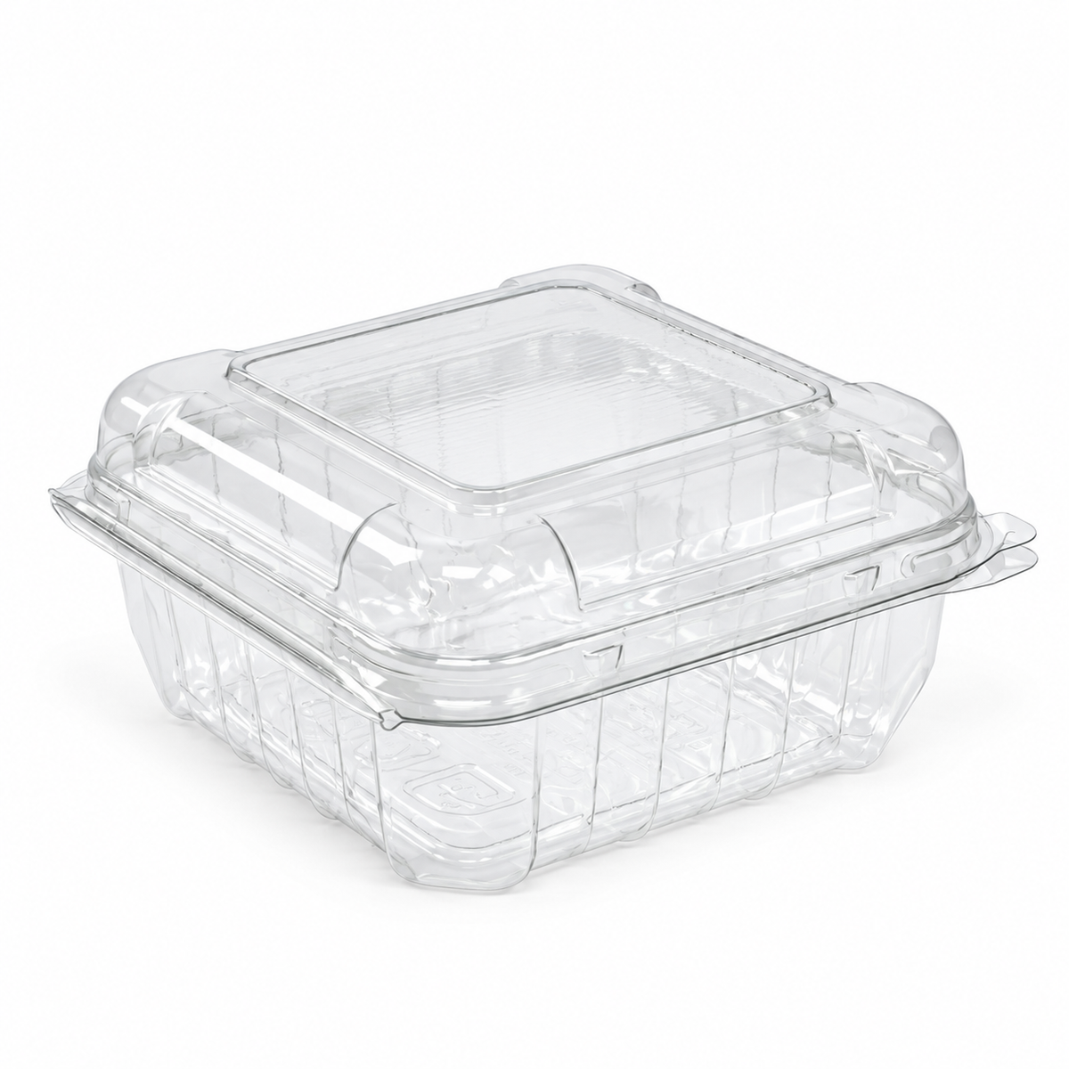 Envase Bisagra SMP Pet Cuadrada Tapa Baja Paquete x 25 un.