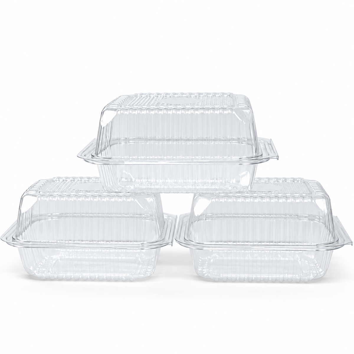 Envase Bisagra SMP Pet con Tapa Paquete x 25 un.