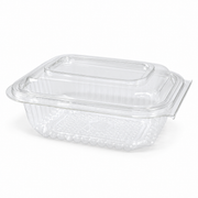 Envase Bisagra SMP Pet Rectangular Tapa Baja Paquete x 25 un.