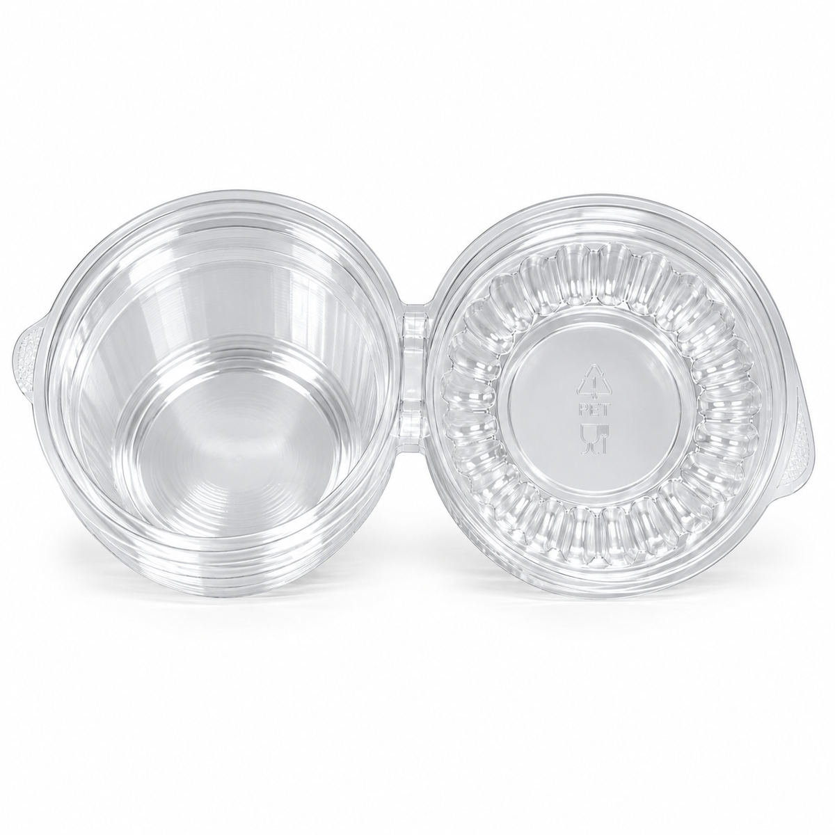 Envase Bisagra SMP Pet con Tapa Transparente Paquete x 25 un.