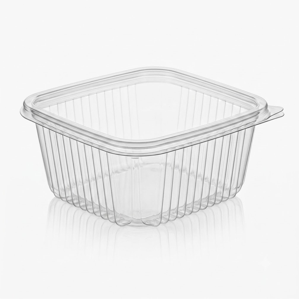 Envase Descartable Pamolsa Deli Transparente Super Fast 1Lt con Tapa Paquete 25un.