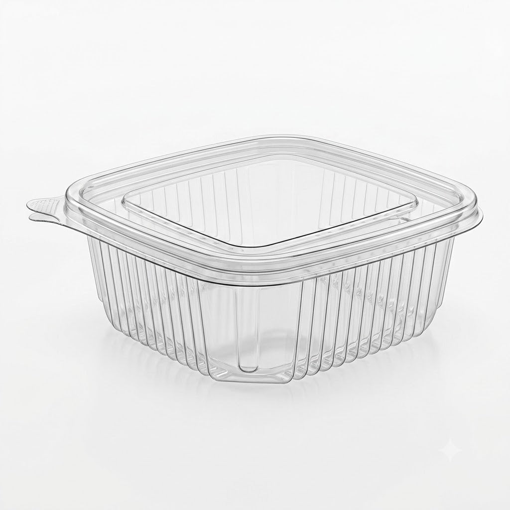 Envase Descartable Pamolsa Deli Transparente Super Fast 1/2Lt con Tapa Paquete 25un.