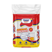 Envase Pamolsa Descartable Ct5 Contenedor Loncherita Blanco Paquete 25un.