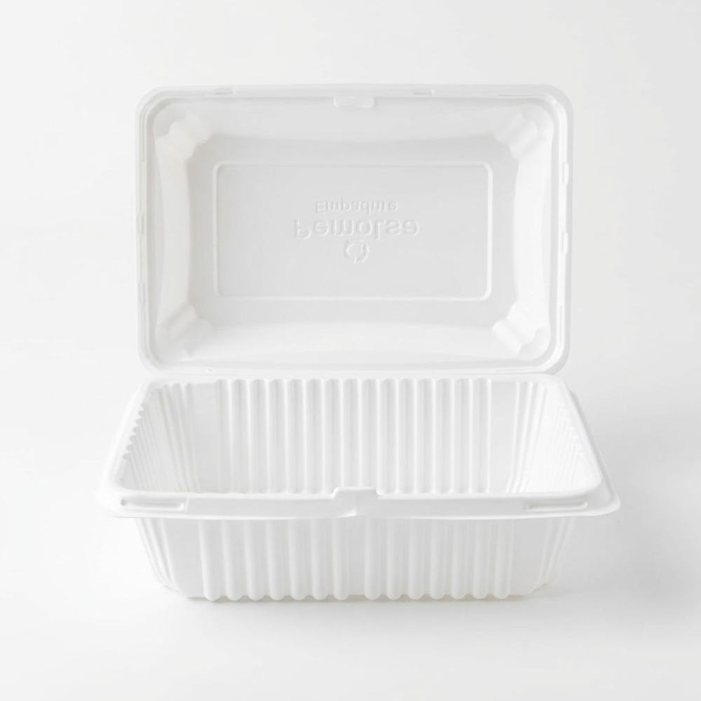 Envase Pamolsa Descartable Ct5 Contenedor Loncherita Blanco Paquete 25un.
