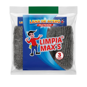 Esponja Inoxidable De Plata Limpia Maxs multiuso