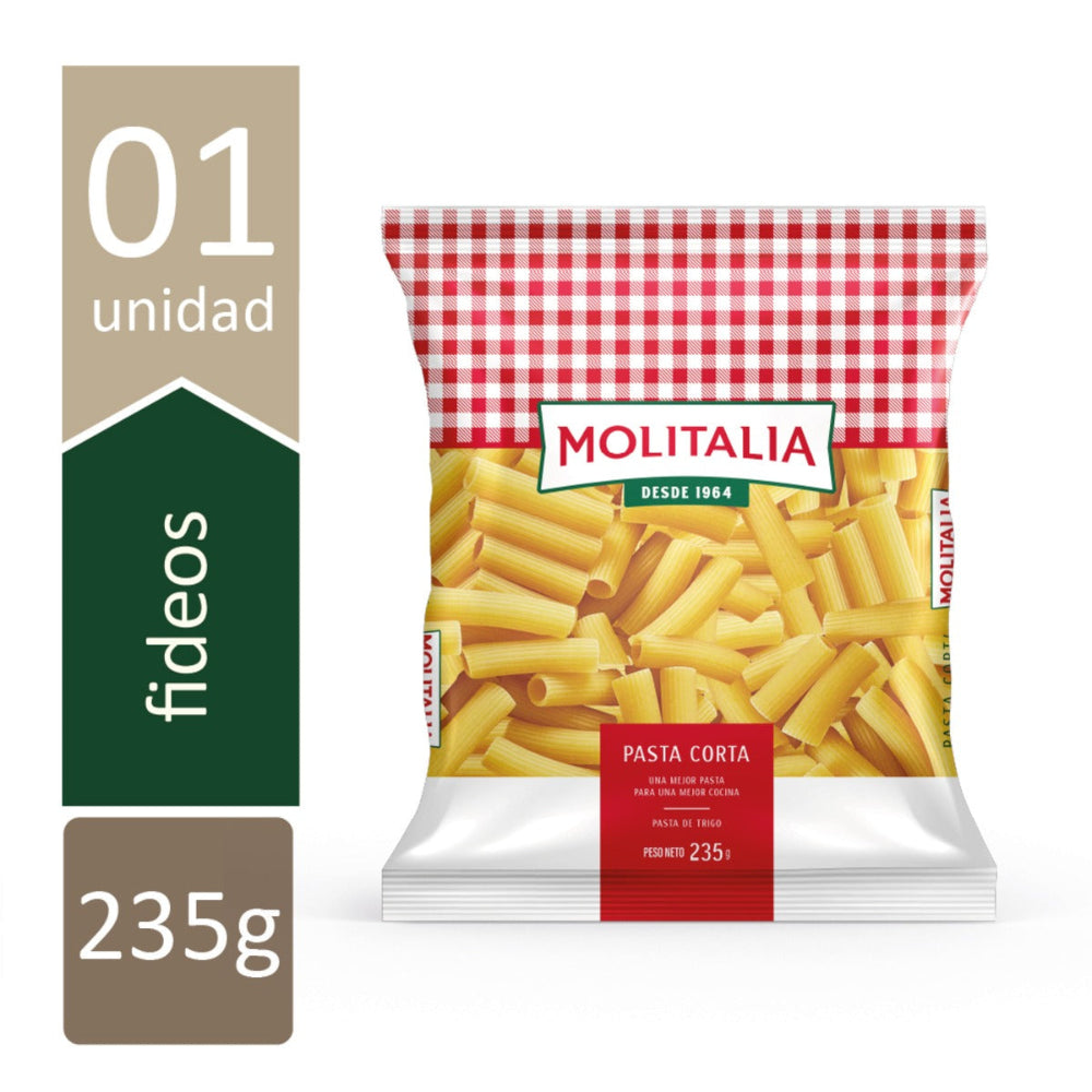 Fideos Molitalia  Rigatoni Bolsa 235g