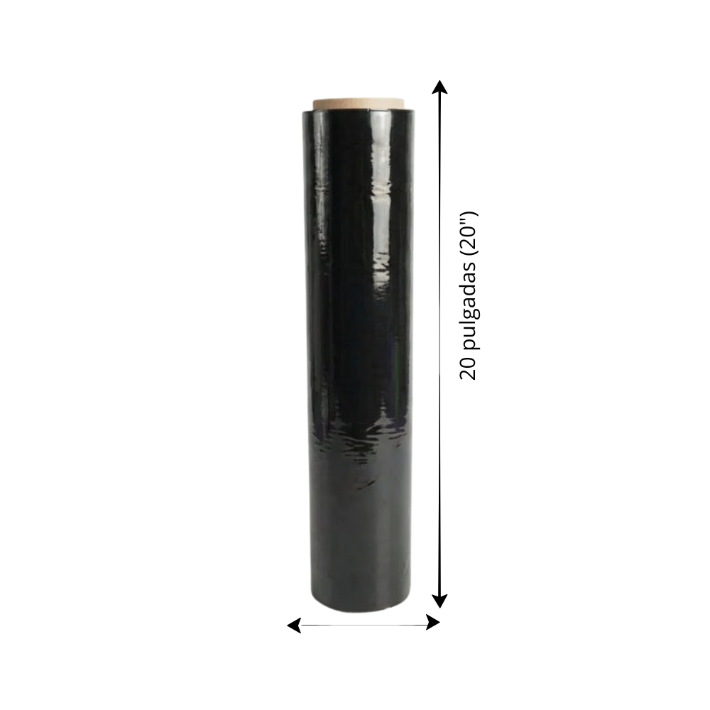 Film Strech Industrial Negro Rollo N°20