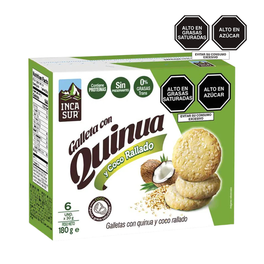 Galleta con Quinua y Coco Rallado Caja 180 gr