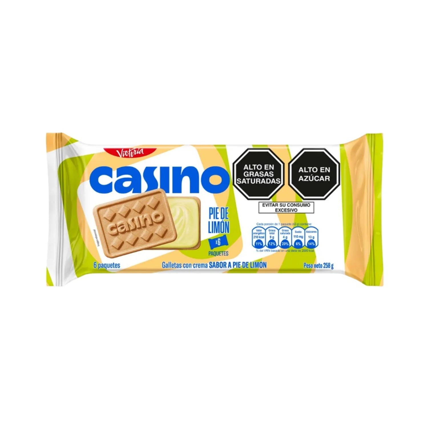 Galletas Casino Pie De Liman Bolsa 6 Und 258g