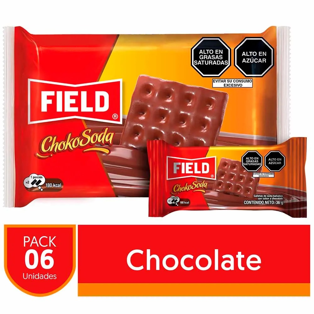 Galletas Field  Chocosoda Bolsa Bolsa 6 Und 216g