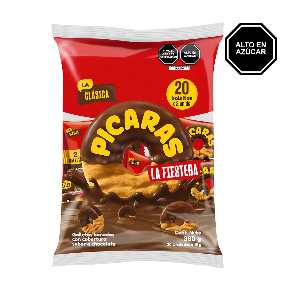 Galletas Pícaras La Fiestera Clásica 380 gr Bolsa  20un.