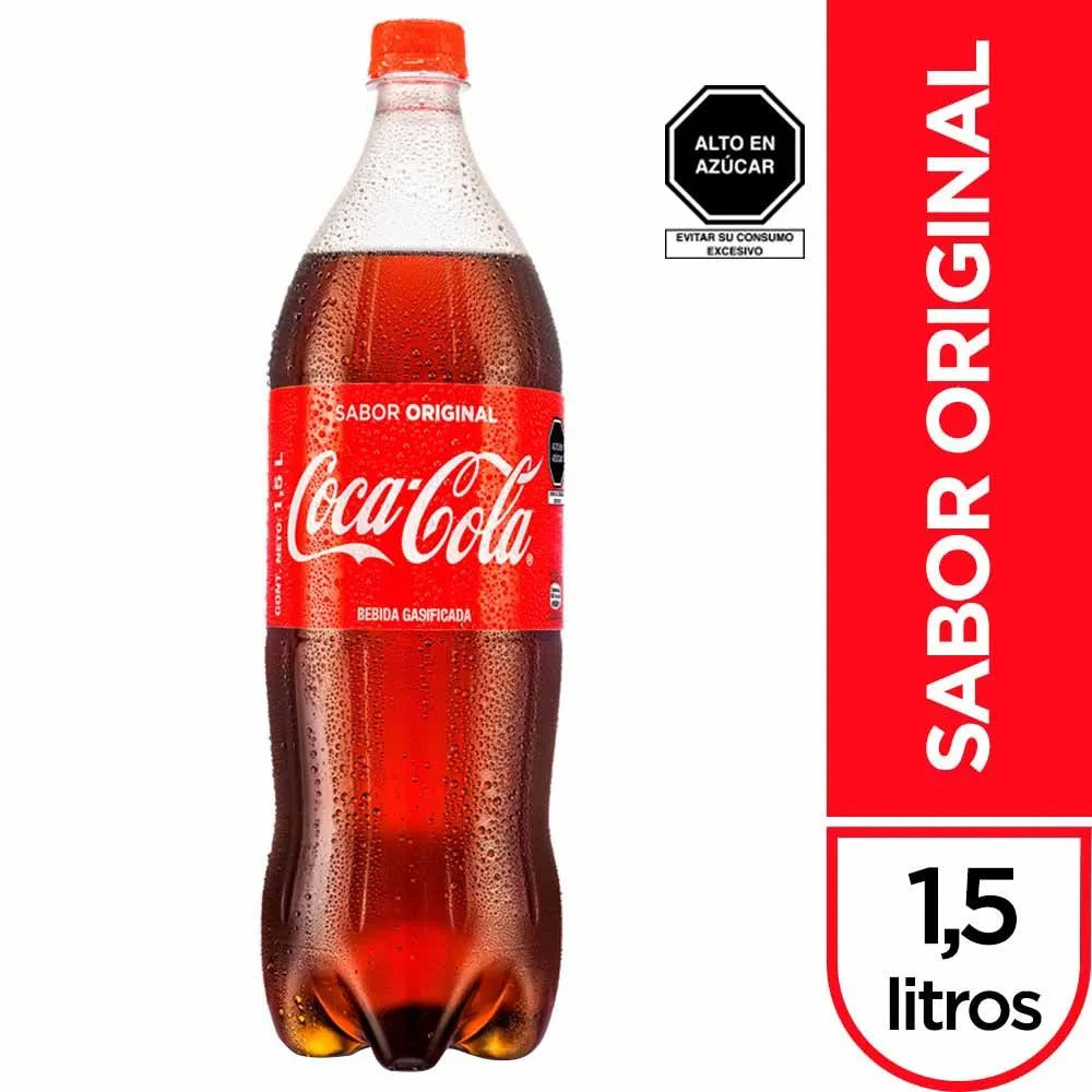 Gaseosa Coca Cola Sabor Original Botella 1.5L