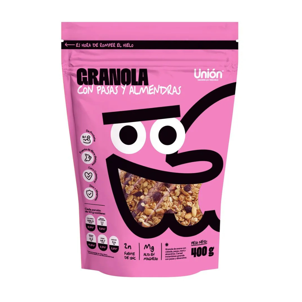 Granola Unión Pasas Y Almendras 400 gr