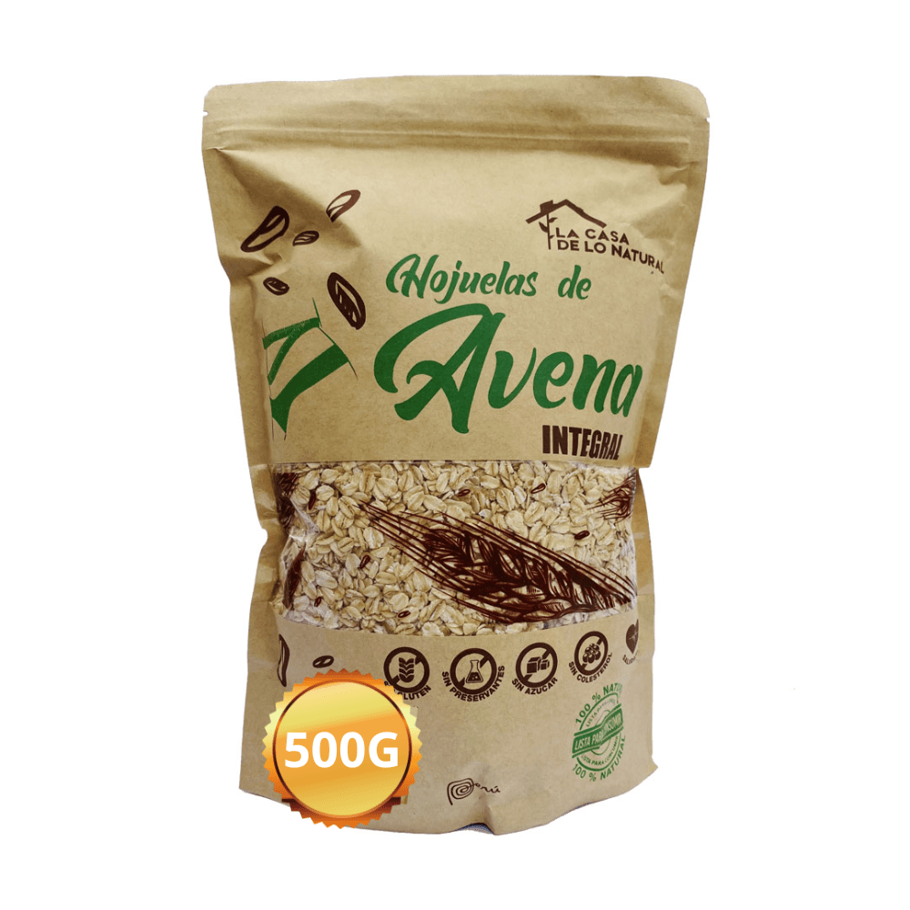 Hojuelas De Avena Integral La Casa Natural Bolsa 500gr