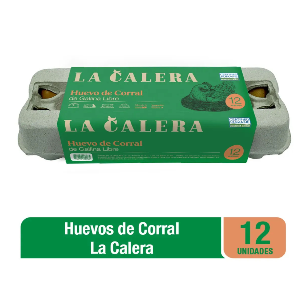 Huevos de Corral La Calera Paquete 12un.