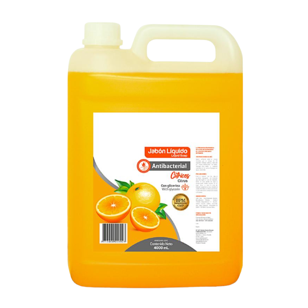 Jabón Líquido Antibacterial Alkofarma Cítrico Galón 4Lt