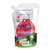 Jabón Líquido Antibacterial Aval Frutos Rojos Repuesto 800ml