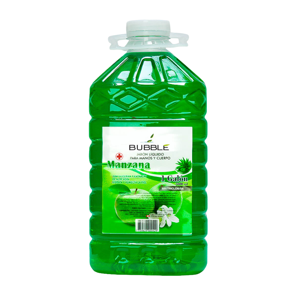 Jabón Líquido Antibacterial Bubble Aroma Manzana Galón 3800ml