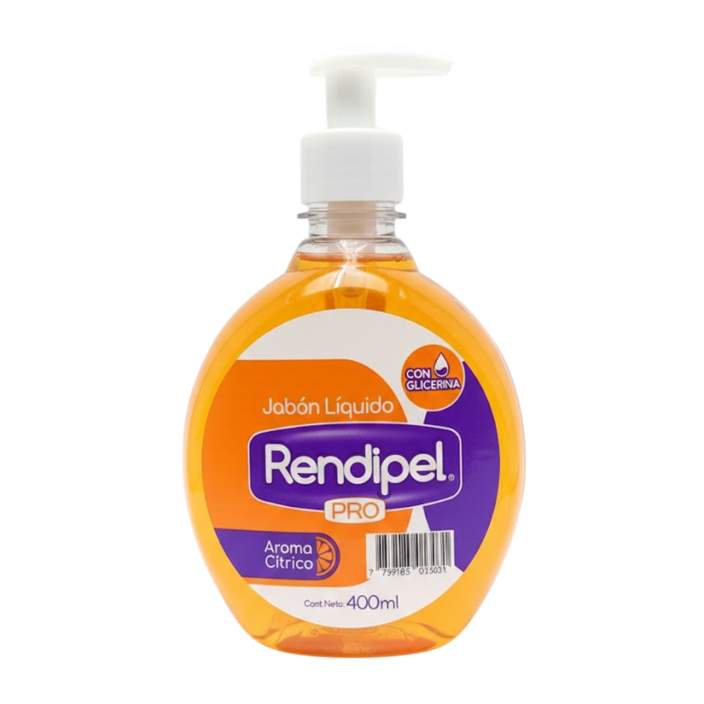 Jabón Líquido Rendipel Aroma Cítrico Frasco 400ml