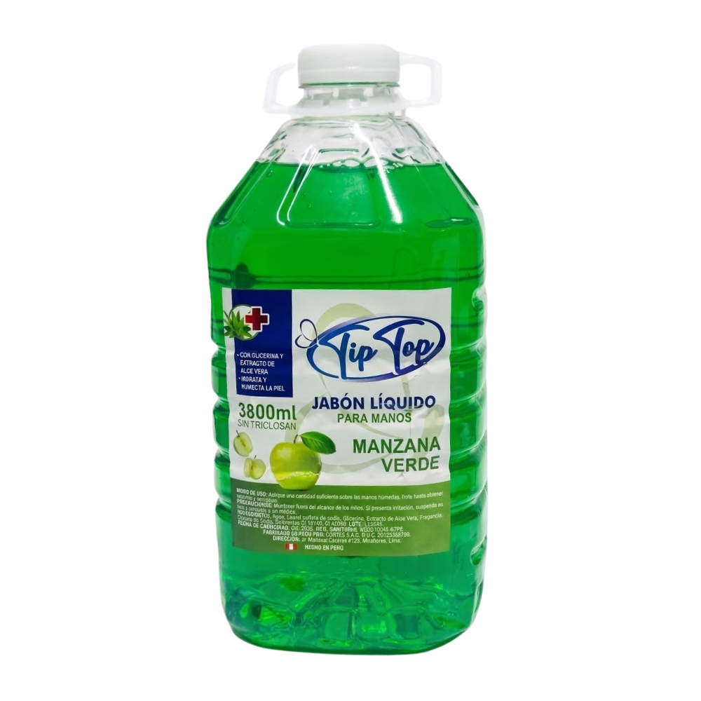 Jabón Liquido Tip Top Aroma Manzana Verde Galón 3800ml