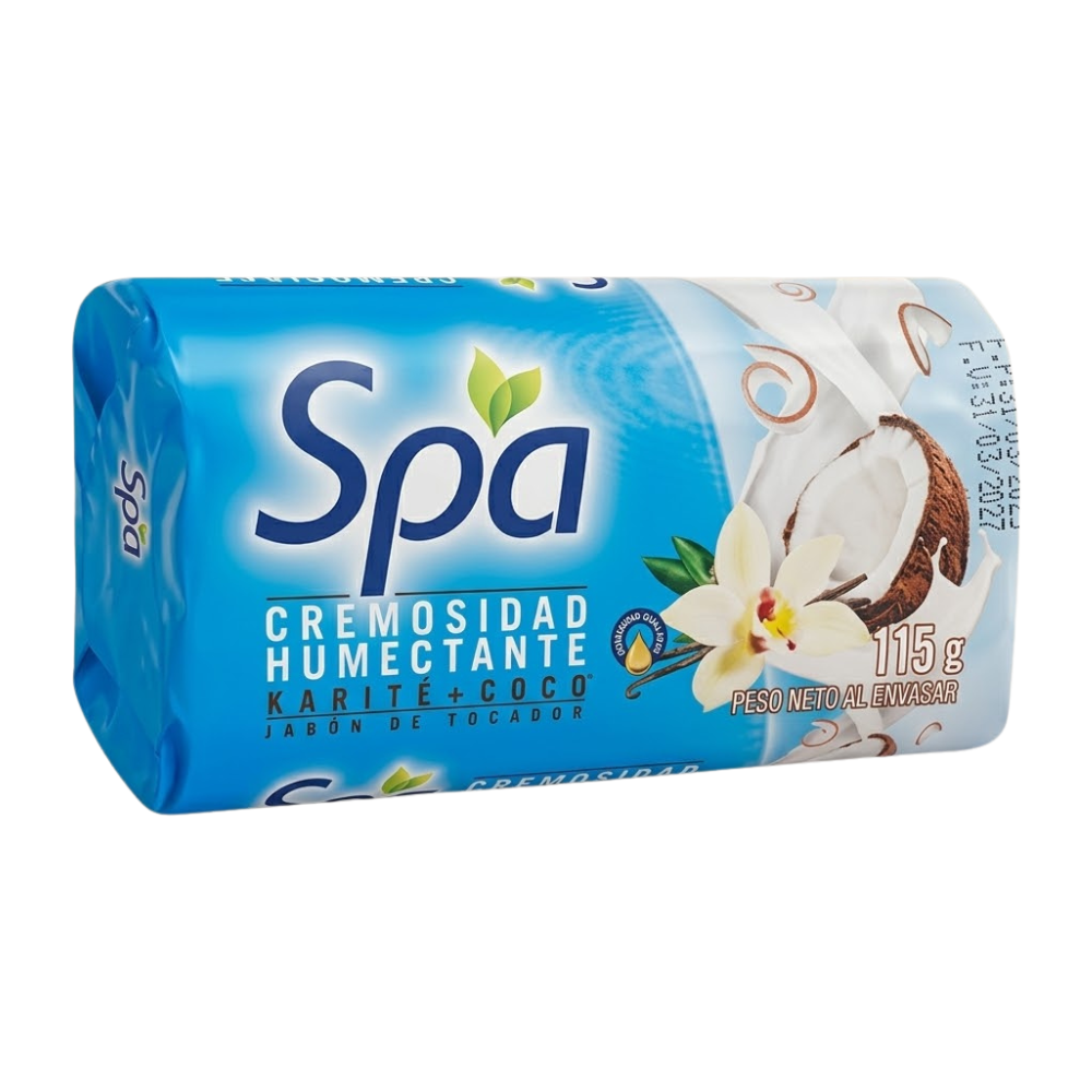 Jabón de tocador Spa Humectante Karite+Coco en Barra 115gr