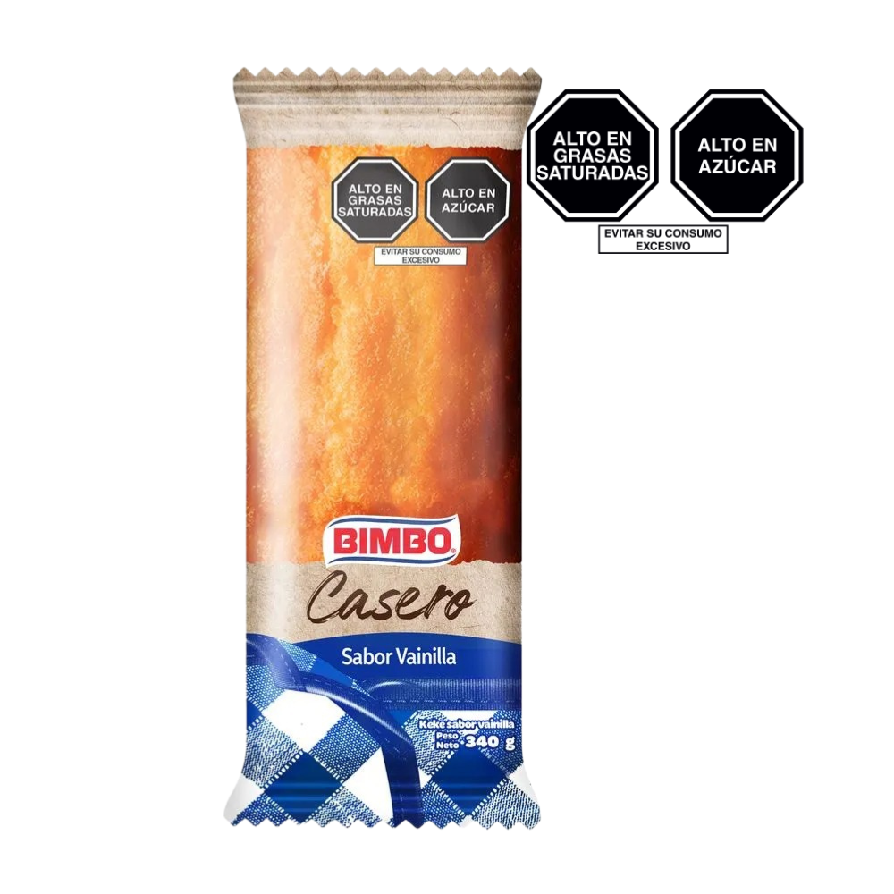 Keke Bimbo Casero Sabor Vainilla Bolsa 340 gr