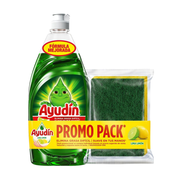 Lavavajilla Líquido Ayudin Limón y Sábila 280ml + Esponja