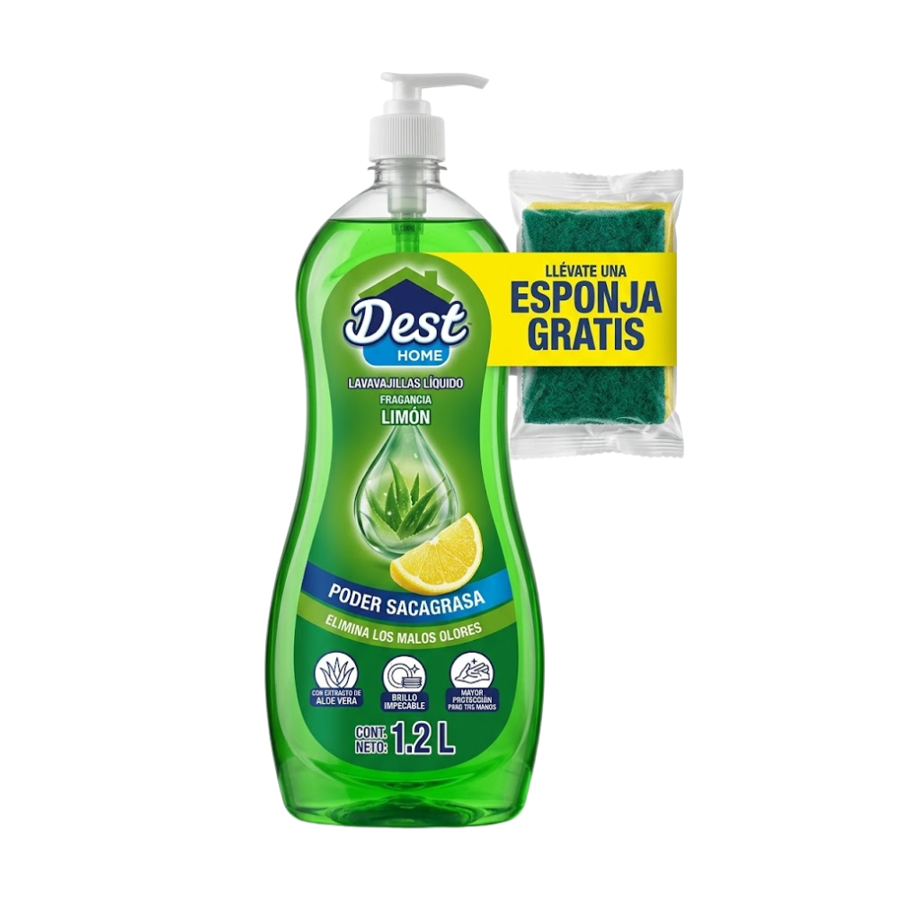 Lavavajilla Líquido Dest Aroma Limón Frasco 1.2ml