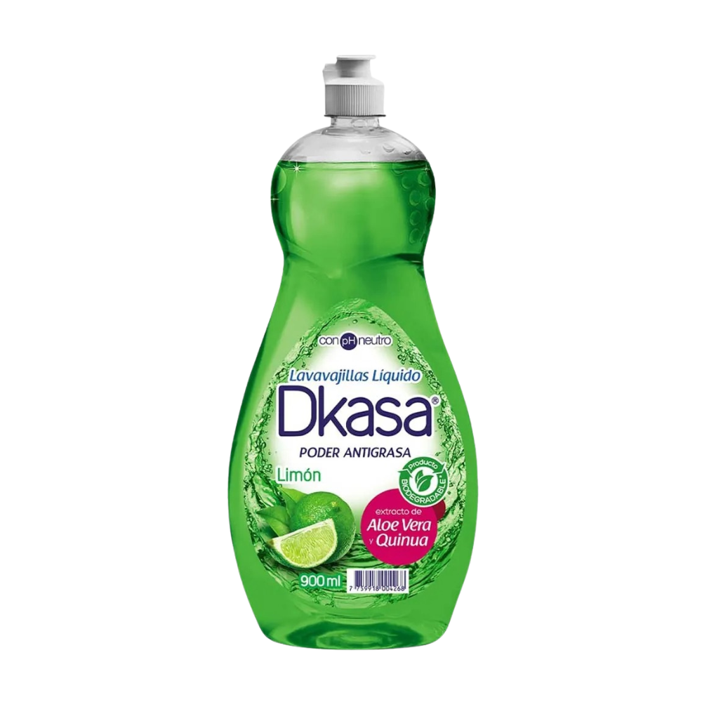 Lavavajilla Líquido Dkasa Aroma Limón Frasco 900ml