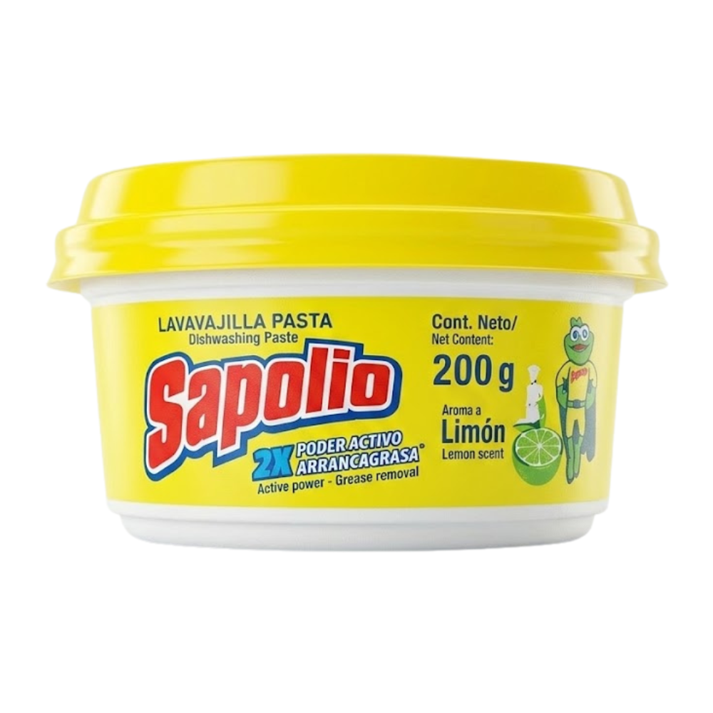 Lavavajilla en Crema Sapolio Aroma Limón Pote 800gr