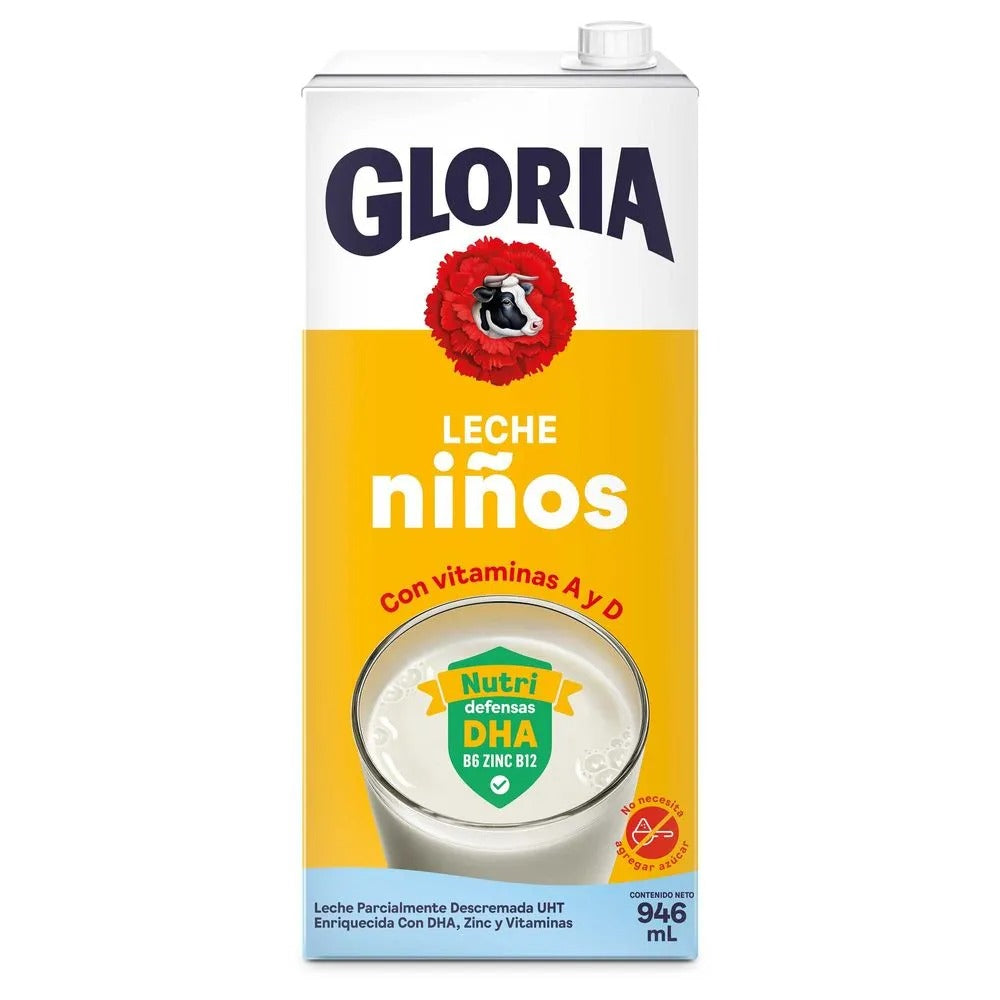 Leche Gloria Uht Niños1 a 5 años caja 946ml