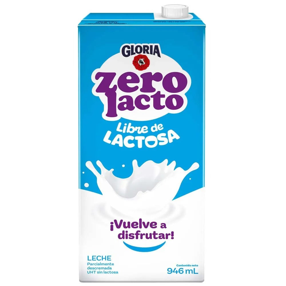 Leche Uht Gloria Sin lactosa Zero Lacto 946ml
