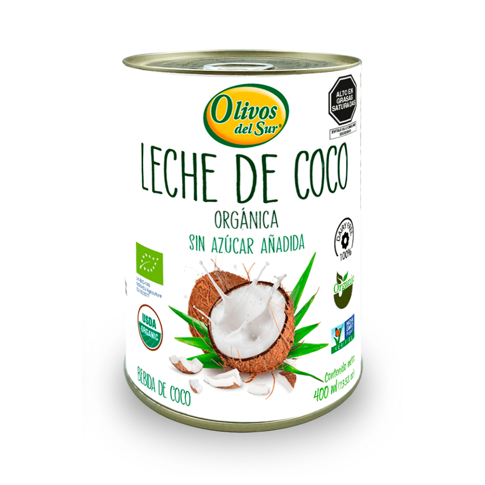 Leche de Coco orgánica Olivos del sur Lata 400ml