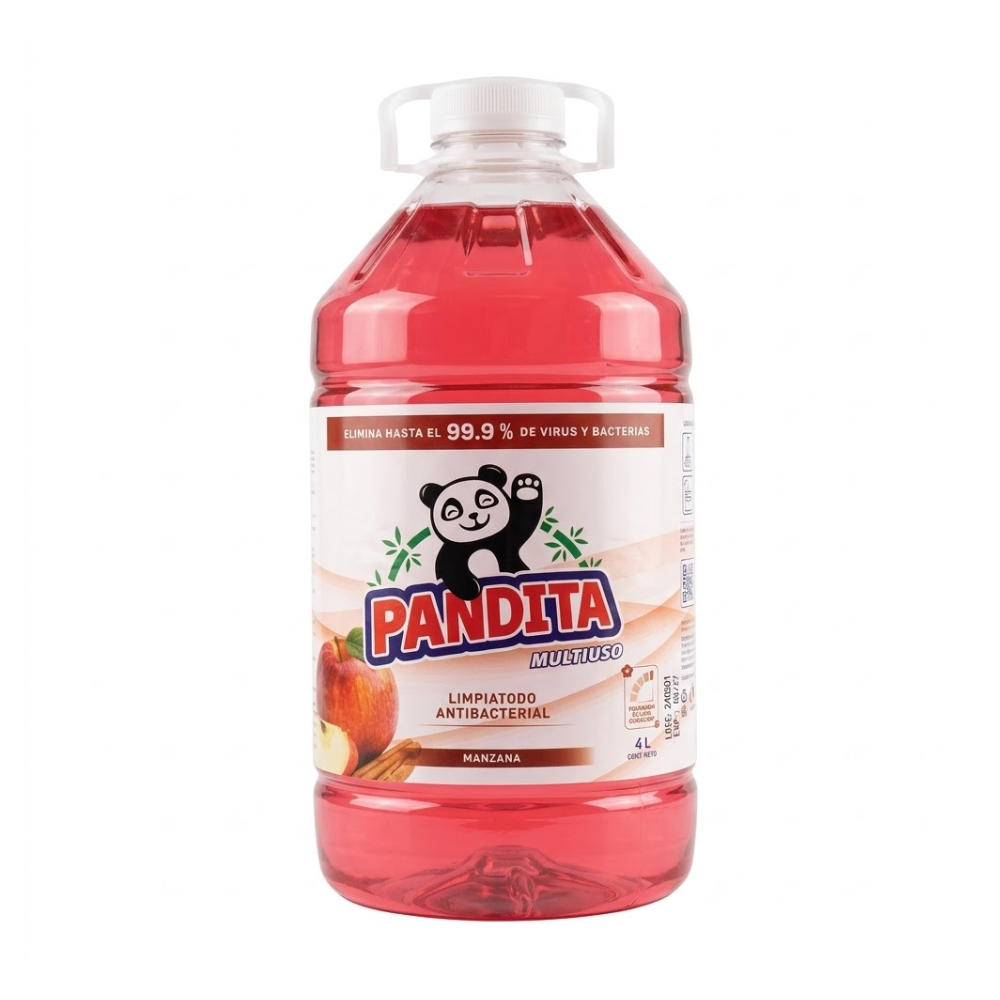 Limpiatodo Antibacterial Pandita Aroma Manzana y Canela Botella 4Lt