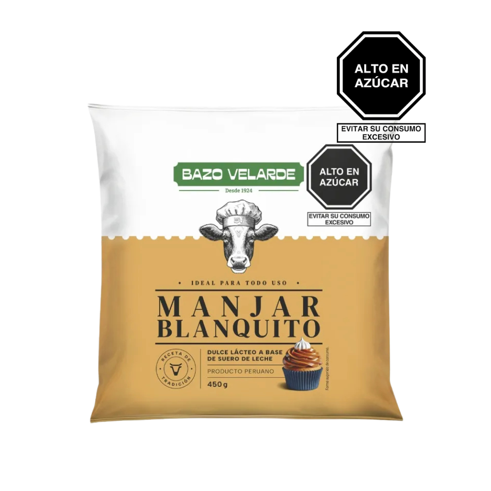 Manjar Blanquito Bazo Velarde Bolsa 450 gr