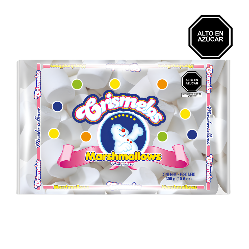 Marshmellow Crismelos Blanco Bolsa 300 gr