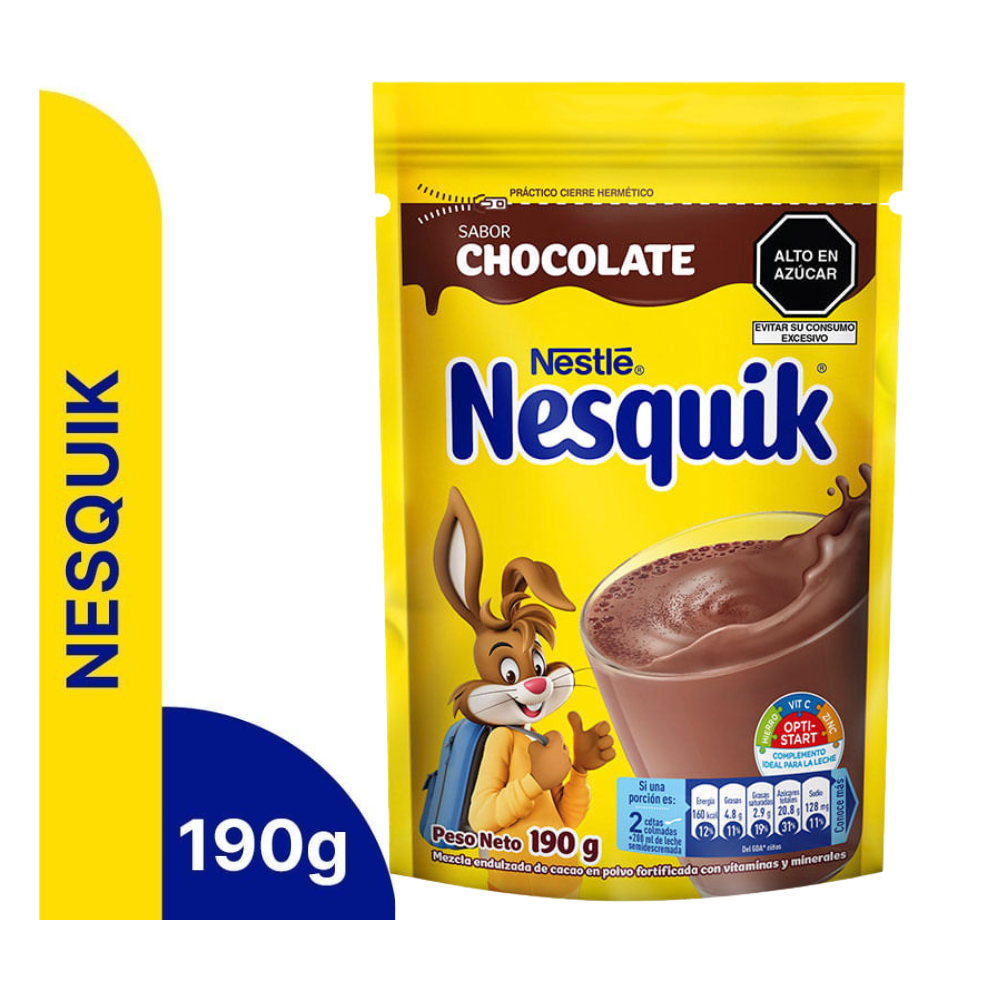 Mezcla de Chocolate y leche Nesquik Doypack 190gr