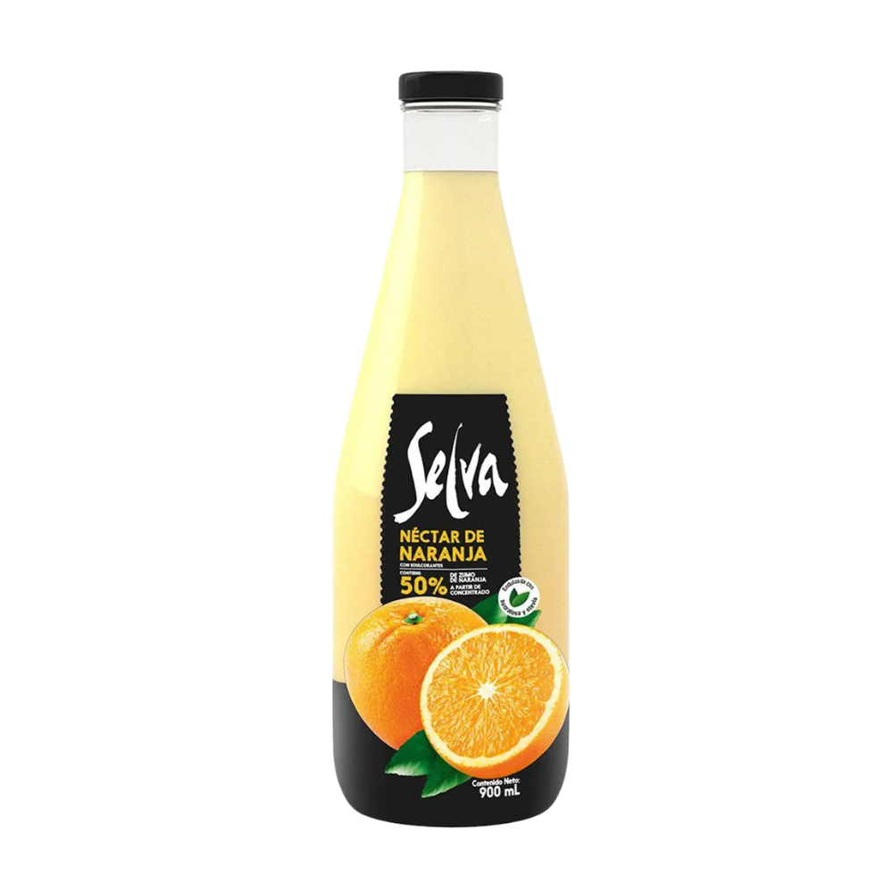 Néctar de Naranja Selva Botella de Vidrio 900 ml