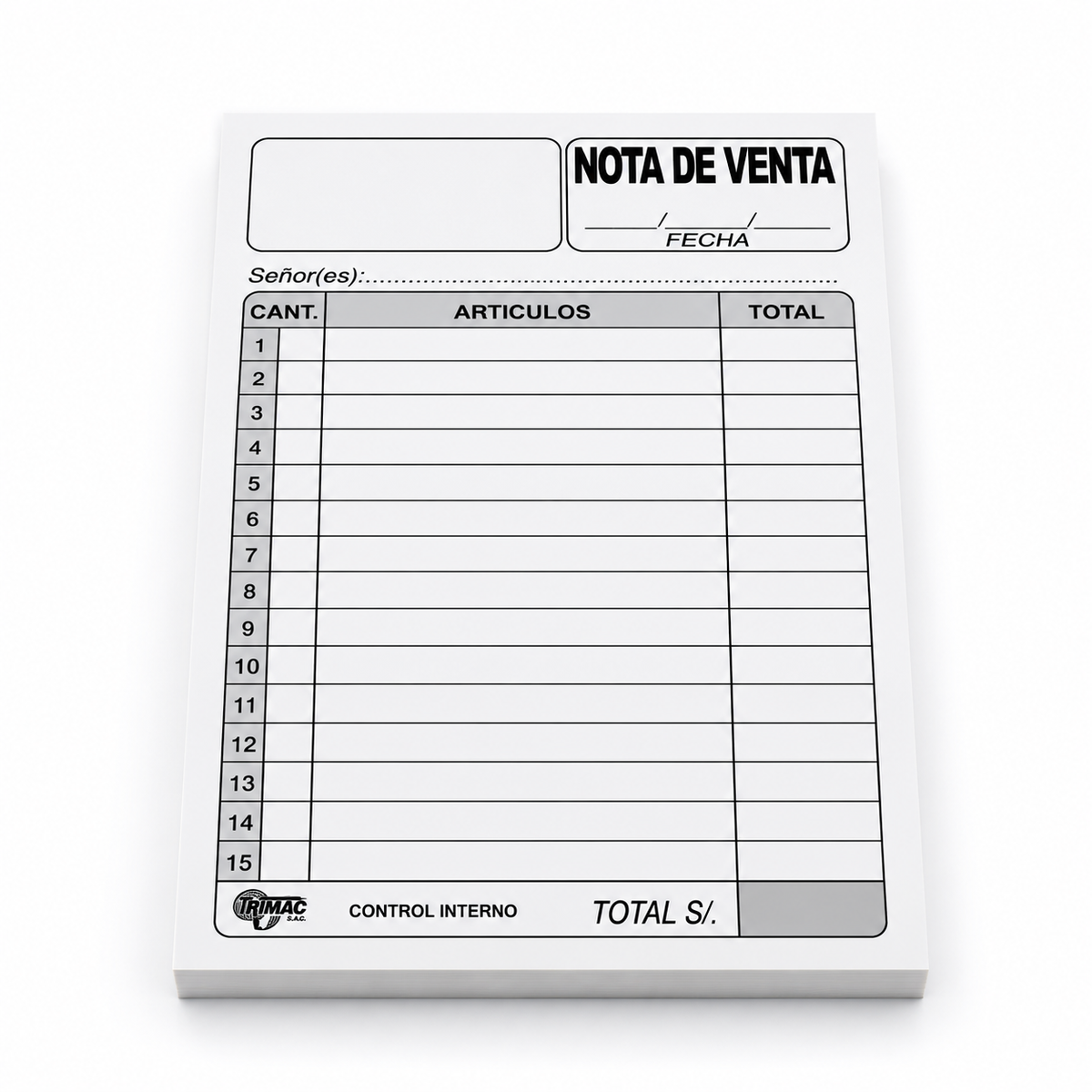 Nota de Venta Comercial