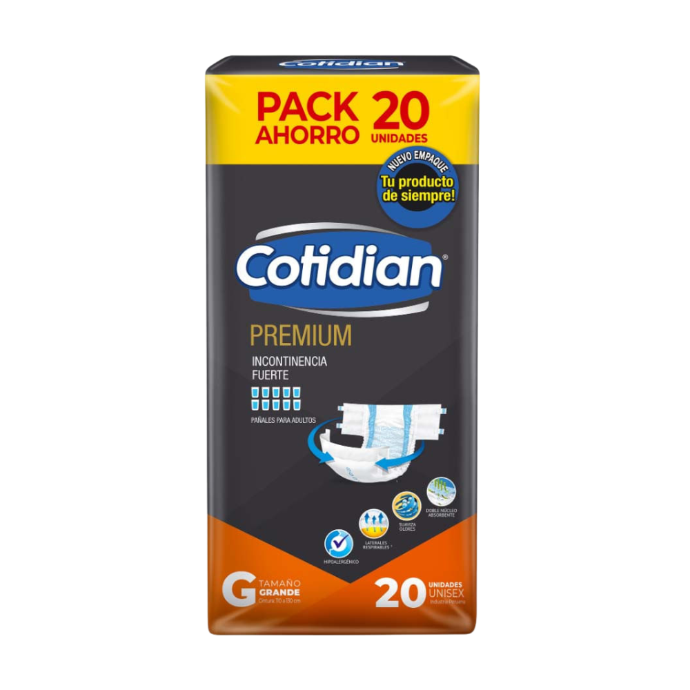 Pañal para Adulto Plenitud Premium Talla G 20un.