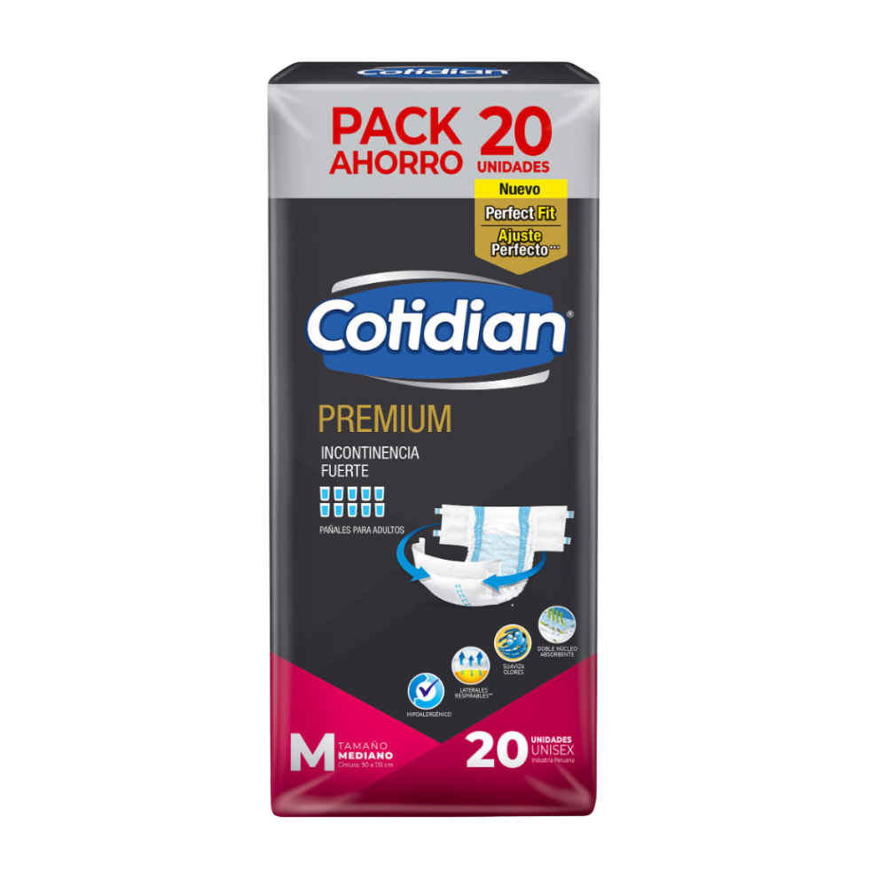 Pañal para Adulto Plenitud Premium Talla M 20un.