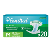 Pañal para Adulto Plenitud Classic Talla M 20un.